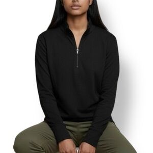 4/$20 Prospirit Black Athletic Quarter-Zip Top